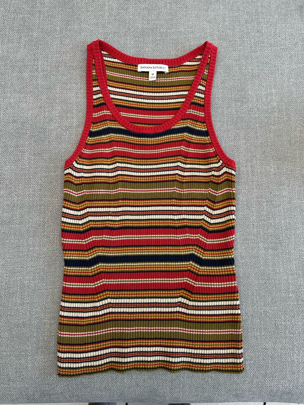 Banana Republic 100% Cotton Ribbed Tank, M